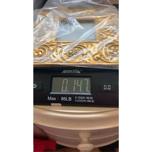 Vintage Heavy Ceramic Photo Picture Frame Floral Design 7x3 Decor - Picture 7 of 8